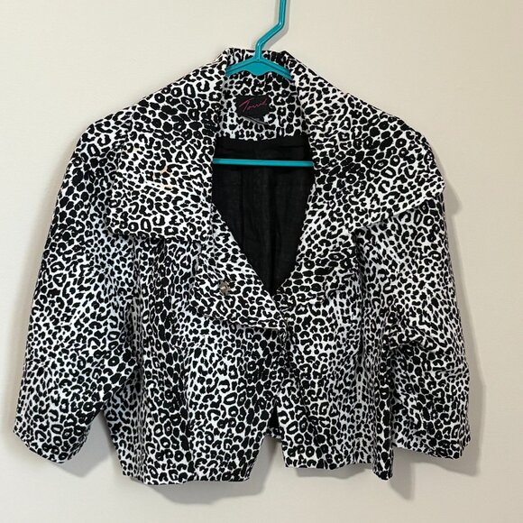 Torrid Cropped Leopard Print Jacket - Picture 1 of 2